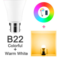 Load image into Gallery viewer, E27 B22 Wifi Smart LED Light Bulb 15W Intellegent Warn Lighting Dimmable LED Lamp App Control Work with Alexa Google Assistant