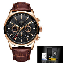 Load image into Gallery viewer, Reloj LIGE Men Watch Mechanical Tourbillon Luxury Fashion Brand Leather Male Sport Watches Men Automatic Watch Relogio Masculino