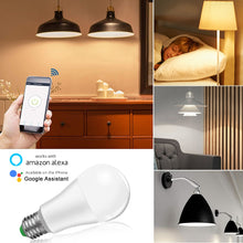 Load image into Gallery viewer, E27 B22 Wifi Smart LED Bulb 15W Intellegent Warn Lighting Dimmable LED Lamp App Control Work with Alexa Google Assistant