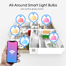 Load image into Gallery viewer, 15W Smart Bulb E27 B22 RGB WiFi LED Lamp magic bulb Dimmable light bulb AC 110V 220V by Alexa Google Home Siri Voice Control