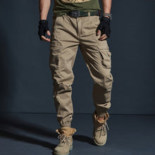 โหลดรูปภาพลงในเครื่องมือใช้ดูของ Gallery High Quality Khaki Casual Pants Men Military Tactical Joggers Camouflage Cargo Pants Multi-Pocket Fashions Black Army Trousers