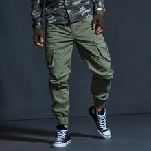 โหลดรูปภาพลงในเครื่องมือใช้ดูของ Gallery High Quality Khaki Casual Pants Men Military Tactical Joggers Camouflage Cargo Pants Multi-Pocket Fashions Black Army Trousers