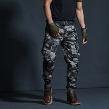 โหลดรูปภาพลงในเครื่องมือใช้ดูของ Gallery High Quality Khaki Casual Pants Men Military Tactical Joggers Camouflage Cargo Pants Multi-Pocket Fashions Black Army Trousers