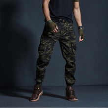 โหลดรูปภาพลงในเครื่องมือใช้ดูของ Gallery High Quality Khaki Casual Pants Men Military Tactical Joggers Camouflage Cargo Pants Multi-Pocket Fashions Black Army Trousers