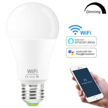 โหลดรูปภาพลงในเครื่องมือใช้ดูของ Gallery 15W Smart WiFi Light Bulb E27 B22 Dimmable LED Lamp APP Smart Wake up Night Light Compatible with Amazon Alexa Google Home