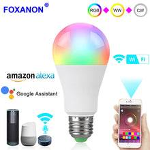 Load image into Gallery viewer, E27 B22 LED Wifi Smart Light Bulbs 15W RGB Dimmable 85-265v Intelligent App Controlled Alexa Compatible Google Assistant Bulbs