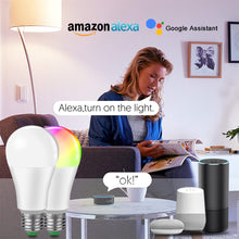 Load image into Gallery viewer, E27 B22 LED Wifi Smart Light Bulbs 15W RGB Dimmable 85-265v Intelligent App Controlled Alexa Compatible Google Assistant Bulbs