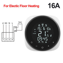 Load image into Gallery viewer, Tuya Smart Wifi Thermostat Temperature Controller for Water/Electric Floor Heating/Water Gas Boiler Works with Alexa Google Home