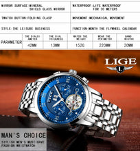 Load image into Gallery viewer, LIGE Mens Watches Fashion Top Brand Luxury Business Automatic Mechanical Watch Men Casual Waterproof Watch Relogio Masculino+Box