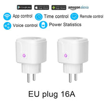 Load image into Gallery viewer, Smart Plug WiFi Socket EU 16A Power Monitor Timing Function Tuya SmartLife APP Control Work With Alexa Google Assistant 100-240V