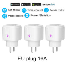 Load image into Gallery viewer, Smart Plug WiFi Socket EU 16A Power Monitor Timing Function Tuya SmartLife APP Control Work With Alexa Google Assistant 100-240V