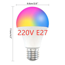 Load image into Gallery viewer, 15W Smart Light Bulb Dimmable WiFi LED Lamp E27 B22 Color Changing Lamp RGB Magic Bulb 110V 220V Alexa Google Home App Control