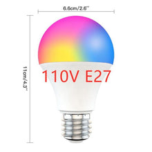 Load image into Gallery viewer, 15W Smart Light Bulb Dimmable WiFi LED Lamp E27 B22 Color Changing Lamp RGB Magic Bulb 110V 220V Alexa Google Home App Control