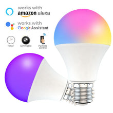 Load image into Gallery viewer, 15W Smart Light Bulb Dimmable WiFi LED Lamp E27 B22 Color Changing Lamp RGB Magic Bulb 110V 220V Alexa Google Home App Control