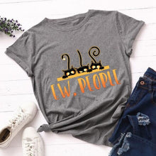 Load image into Gallery viewer, Ew People T-Shirt Funny Cats with Mask Graphic Tshirt Kawaii Cartoon T Shirt Women Ladies Tee Shirts Dropshipping Female Tops