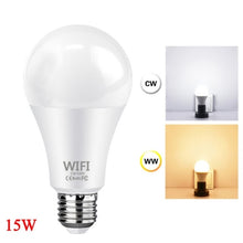 Load image into Gallery viewer, 15W WiFi Smart Light Bulb B22 E27 LED RGB Lamp Alexa Google Home 85-265V RGB+White Dimmable Timer Function Magic Bulb Dropship