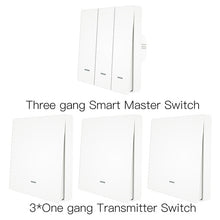 Load image into Gallery viewer, WiFi Smart Push Button Switch 2-Way RF433 Wall Panel Transmitter Kit Smart life Tuya App Control Works with Alexa Google Home