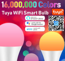 Load image into Gallery viewer, Tuya Smart Light Bulb 15w Color Changing WiFi Light E27 B22 RGB LED Bulb Dimmable Alexa Compatible Smart Life APP Google