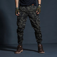 โหลดรูปภาพลงในเครื่องมือใช้ดูของ Gallery High Quality Khaki Casual Pants Men Military Tactical Joggers Camouflage Cargo Pants Multi-Pocket Fashions Black Army Trousers