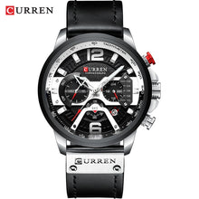 Load image into Gallery viewer, CURREN Casual Sport Watches for Men Blue Top Brand Luxury Military Leather Wrist Watch Man Clock Fashion Chronograph Wristwatch