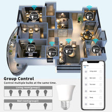 Load image into Gallery viewer, 15W WiFi Smart Bulb B22 E27 LED RGB Light Lamp Work Alexa Google Home With RGB+ Dimmable Remote Control Colore Light Magic Bulb