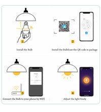 Load image into Gallery viewer, 15W WiFi Smart LED Light Bulb E27 B22 Ampoule LED Intelligent Dimmable Night Lamp Apply to alexa google Home Assistant Echo