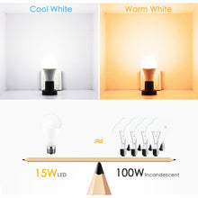 Load image into Gallery viewer, 15W Smart Bulb E27 B22 RGB WiFi LED Lamp magic bulb Dimmable light bulb AC 110V 220V by Alexa Google Home Siri Voice Control