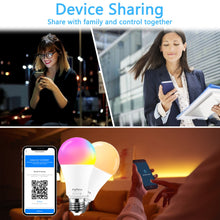 Load image into Gallery viewer, 15W Smart Bulb E27 B22 RGB WiFi LED Lamp magic bulb Dimmable light bulb AC 110V 220V by Alexa Google Home Siri Voice Control