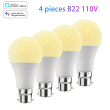 Load image into Gallery viewer, 15W 110V/220V WiFi Smart Light Bulb B22 E27 RGB LED Lamp Work 2000-7000K With Alexa Amazon Google Home Dimmable Smart Home