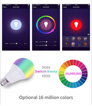 Load image into Gallery viewer, 12w 15w Tuya Smart Light Bulb Color Changing wifi Light E27 B22 RGB LED Bulb Dimmable Alexa Compatible Smart Life APP Google