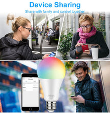Load image into Gallery viewer, Tuya Smart Light Bulb 12w 15w Color Changing wifi Light E27 B22 RGB LED Bulb Dimmable Alexa Compatible Smart Life APP Google