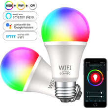 Load image into Gallery viewer, 15W B22 E27 WiFi Smart LED Light Bulb RGB Lamp Alexa Google Home 85-265V RGB+White Dimmable Timer Function Magic Bulb fast ship