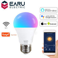 Load image into Gallery viewer, Dimmable 15W B22 E27 WiFi Smart Light LED RGB Lamp TUYA App with Alexa Google Assistant Control Wake up Smart Lamp Night Light