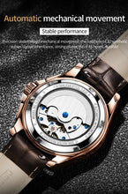 Load image into Gallery viewer, Top Brand OUPINKE Luxury Mechanical Watch Men Automatic Brown Leather Casual Waterproof Sport Moon Phase Wristwatch Reloj Hombre