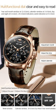 Load image into Gallery viewer, Top Brand OUPINKE Luxury Mechanical Watch Men Automatic Brown Leather Casual Waterproof Sport Moon Phase Wristwatch Reloj Hombre
