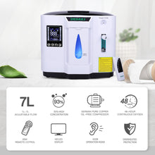 Load image into Gallery viewer, DEDAKJ 1L-7L Portable Oxygen Concetrator Household Oxygen Generator DE-1A Oxygen Maker Anion Function Oxygen Making Machine 110V