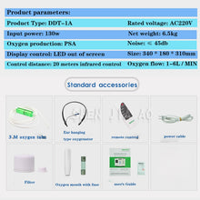 Load image into Gallery viewer, DEDAKJ 1L-7L Oxygen Concetrator Concentrater DE-1A Oxygen Making Machine 220V Oxygenation Generator Machine CE For Home