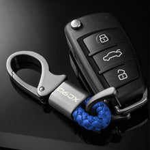 Load image into Gallery viewer, car keychain metal leather key chain Car Interior Decoration For Volvo S60 XC90 V40V60 S90 V90 AWD T6 Car Keychain Accessories