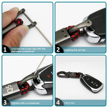Load image into Gallery viewer, car keychain metal leather key chain Car Interior Decoration For Volvo S60 XC90 V40V60 S90 V90 AWD T6 Car Keychain Accessories