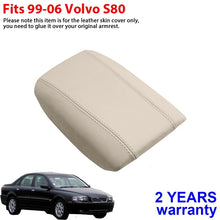 โหลดรูปภาพลงในเครื่องมือใช้ดูของ Gallery Leather Armrest Car Center Console Lid Cover Pad for Volvo S80 1999-2006 Armrest Cover Skin Car Auto Parts Covers