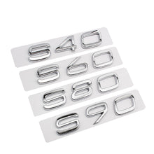將圖片載入圖庫檢視器 Silver D2 D5 S90 S80 S60 S40 Rear Sticker for Volvo S90 S80 S60 S40 D2 D5 Letter Word Label Sticker Volvo Trunk Sticker ABS