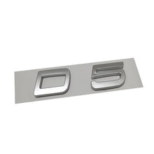 將圖片載入圖庫檢視器 Silver D2 D5 S90 S80 S60 S40 Rear Sticker for Volvo S90 S80 S60 S40 D2 D5 Letter Word Label Sticker Volvo Trunk Sticker ABS