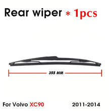 將圖片載入圖庫檢視器 Car Wiper blade Rear Back Window Windscreen Windshield Wipers For Volvo XC90 Hatchback 355mm 2011-2014 Auto Accessories