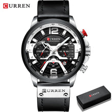 Load image into Gallery viewer, CURREN Casual Sport Watches for Men Blue Top Brand Luxury Military Leather Wrist Watch Man Clock Fashion Chronograph Wristwatch