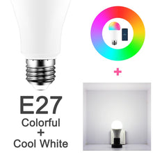 將圖片載入圖庫檢視器 E27 B22 Wifi Smart LED Light Bulb 15W Intellegent Warn Lighting Dimmable LED Lamp App Control Work with Alexa Google Assistant
