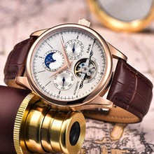 โหลดรูปภาพลงในเครื่องมือใช้ดูของ Gallery Reloj LIGE Men Watch Mechanical Tourbillon Luxury Fashion Brand Leather Male Sport Watches Men Automatic Watch Relogio Masculino
