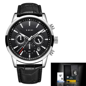 Reloj LIGE Men Watch Mechanical Tourbillon Luxury Fashion Brand Leather Male Sport Watches Men Automatic Watch Relogio Masculino