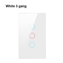 Load image into Gallery viewer, AVATTO Tuya US Wifi Wall Switch, Smart Light Switch, Glass Panel Touch-Sensor interruptor 1/2/3 Gang Work with Alexa,Google Home
