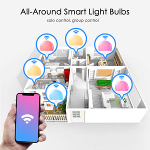 15W Smart Bulb E27 B22 RGB WiFi LED Lamp magic bulb Dimmable light bulb AC 110V 220V by Alexa Google Home Siri Voice Control