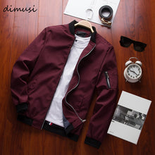 โหลดรูปภาพลงในเครื่องมือใช้ดูของ Gallery DIMUSI Spring New Men&#39;s Bomber Zipper Jacket Male Casual Streetwear Hip Hop Slim Fit Pilot Coat Men Clothing Plus Size 4XL,TA214
